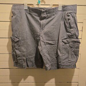 George Cargo Shorts Mens 42 Gray Multi Pocket - Stretch Relaxed Fit Casual